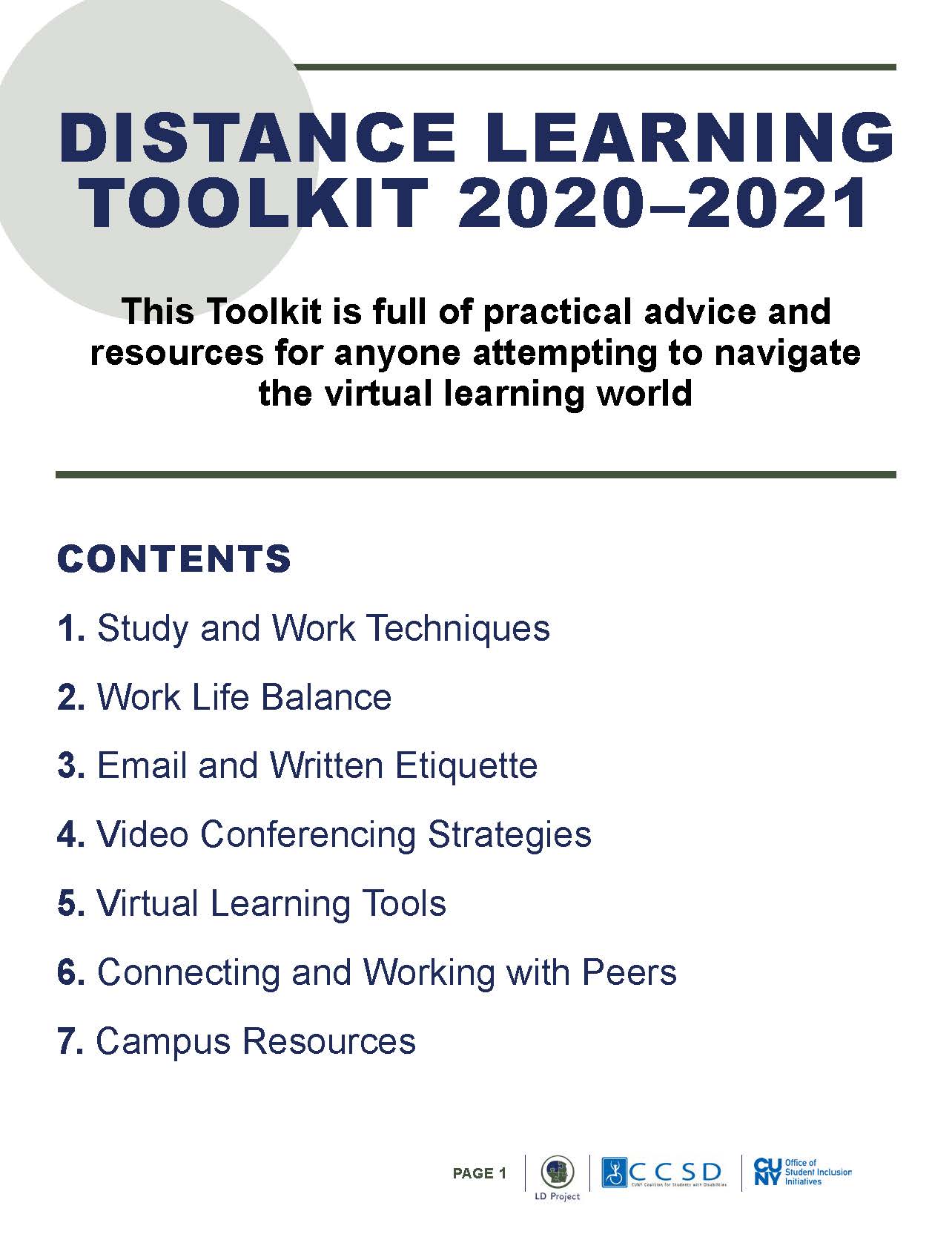 Distance Learning Toolkit cover