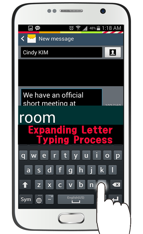 Expanding Letter Typing for Screen Reader for Blind 